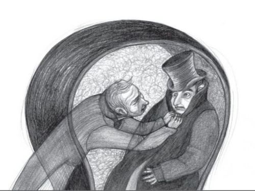Ilustración de Noemi Villamuza para la edición que ha hecho Nórdica de El Capote de Gogol
